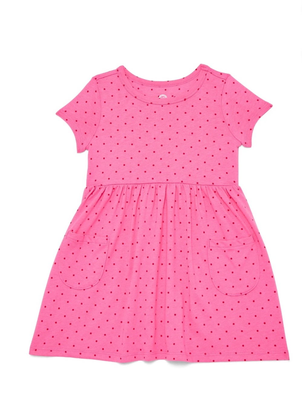 wonder nation Hot Pink Polka Dot Pocket Dress